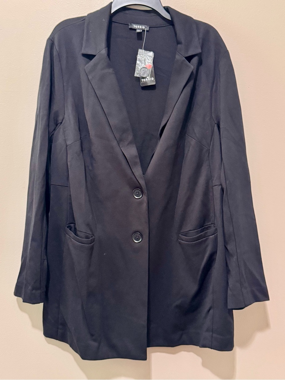 torrid Black Long Single-Breasted Blazer Jacket